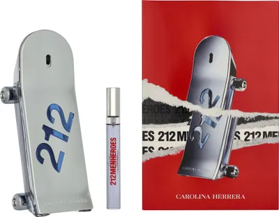 Produktbild von Edt Spray 90ml/Edt Spray 10ml Carolina Herrera 212 Men Heroes Giftset