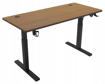 Produktbild von Schreibtisch - Bürotisch 140x60x72cm - Stehschreibtisch Schwarz - Computertisch - Arbeitsplatz - mit Höhenverstellung
