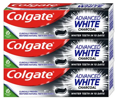 Immagine prodotto di Dentifricio sbiancante Advanced White Charcoal 3 x 75ml