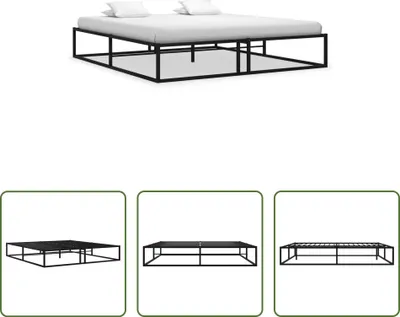 Obrázek produktu pro The Living Store Rám postele černý kovový 200x200 cm