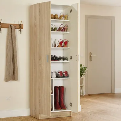 Produktbild von Dmora Mehrzweckschrank 2 Türen 59x180 cm Braun 6 Regale