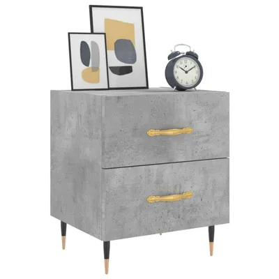 Produktbild von "2026 Aktion"Nachttisch Elegantes Design - Beistelltisch - Nachtschrank - Betongrau 40x35x47,5 cm Holzwerkstoff DEMöbel 1235176