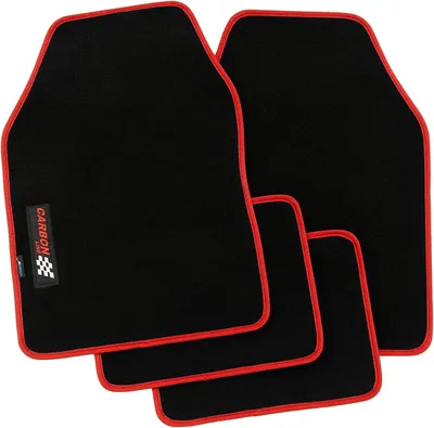 Produktbild von Autoteppich Universal Carbon, 4-teilig, rot von PETEX