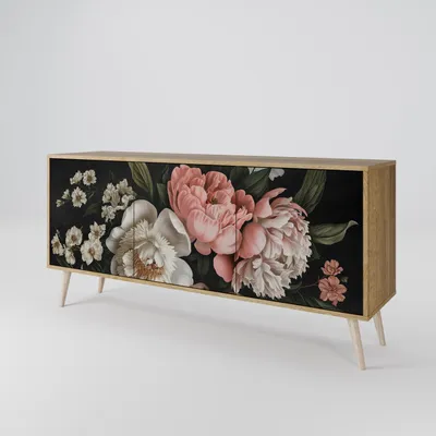 Immagine prodotto di Spacerebels cassettiera a 3 ante - credenza cassettiera - credenza alta - mobile armadio - soggiorno camera da letto - 57,5×164,5×42 (HxLxP)