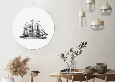 Produktbild von MuchoWow® - Mauerkreis - Wandbilder - Runde Bild - Bild aus Aluminium - Schlafzimmer - Wohnzimmerdekoration - Wand Dekoration