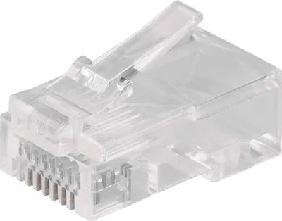 Konektor pro UTP kabel (lanko), průhledný , 20 ks