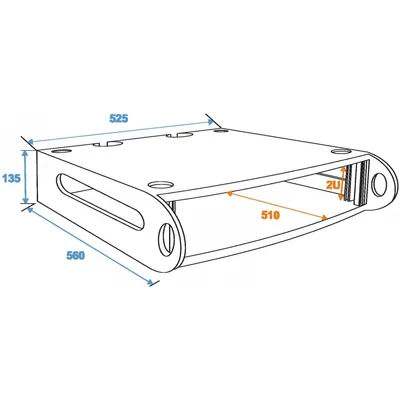 Immagine prodotto di 48,3 cm (19") Rackeinsatz 2 HE (30128960)