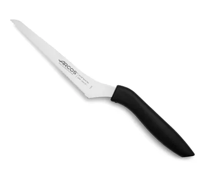Image de Couteau polyvalent courbe Arcos Nizza 134900 Acier inoxydable Nitrum et mangue Couteau en polypropylène avec lame de 13 cm sous blister