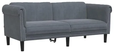 Produktbild von vidaXL Sofa 2-Sitzer Dunkelgrau Samt