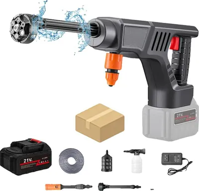 Obrázek produktu pro Vysokotlaká myčka, tlak 40 barů, univerzální pro mytí automobilů, s 1× baterií