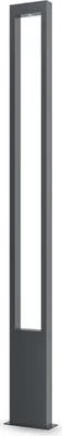 Produktbild von LED Pollerleuchte Metall 200 cm hoch IP65 Graphit eckig warmweiß 3000 K 1350 lm Modern Außenleuchte