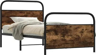 Immagine prodotto di vidaXL Struttura letto senza materasso 90x190 cm rovere fumé materiale a base di legno