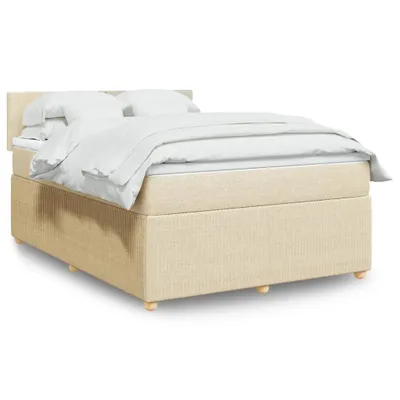 Produktbild von Eleganten-Stil Boxspringbett mit Matratze Creme 140x200 cm Stoff,88,12 Kg cloris4942641