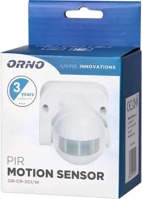 Obrázek produktu pro Pohybové čidlo ORNO OR-CR-254/W, úhel detekce 180°/360°, 2 čidla, 1200W, IP65, nastavení intenzity světla, nastavitelné vertikálně i horizontálně, bílá