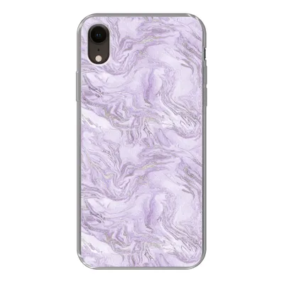 Produktbild von MuchoWow® Handyhülle Schutzhülle Hülle für iPhone XR Marmor - Silber - Muster Silikon Softcase Handy Hülle - Schutzdeckel