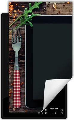 Immagine prodotto di DarHaus Piastra di copertura per fornelli 1 pezzo 30x52 cm Tappetino antiscivolo Roll-up, legno - Cucina