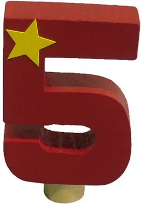 Produktbild von Niermann Leuchten Geburtstag-Happy-Zahl 5 - Maße: 2 cm x 5 cm x 8 cm - Farbe: rot; 9615