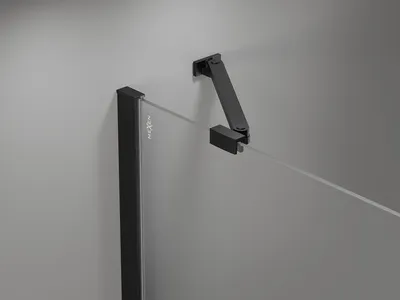 Obrázek produktu pro Mexen Mist sprchové dveře otočné pravé 70 cm, černá mřížka, černé - 8A4-070-000-70-77-P
