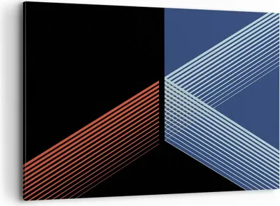 Produktbild von Bild auf Leinwand - Leinwandbild - Einteilig - Abstraktion Schwarz Blau - 120x80cm - Wand Bild - Wanddeko - Wandbilder - Leinwanddruck - Bilder - Wanddekoration - Leinwand bilder - AA120x80-4458