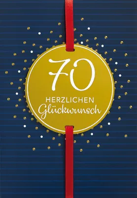 Produktbild von 70 Geburtstag  Glückwunschkarte im Format 115x17cm mit Umschlag