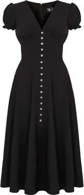Produktbild von Hell Bunny Mittellanges Kleid Damen Jinx Dress schwarz L