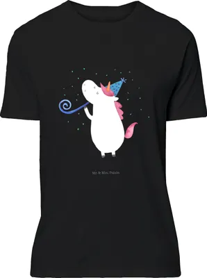 Produktbild von Mr. & Mrs. Panda Größe M T-Shirt Einhorn Party - Schwarz - Geschenk, Unicorn, Club, Alkohol, Tshirt, Disco, Herren, mit Spruch, Shirt, Einhörner, Geburtstag