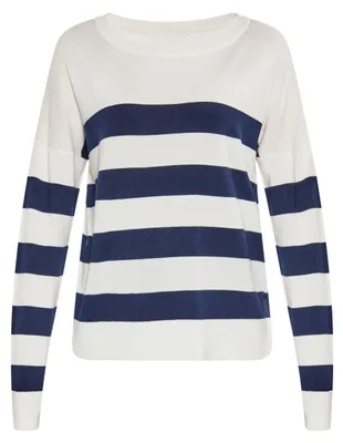 Immagine prodotto di Maglione da donna Mutha - bianco e blu navy, taglia S