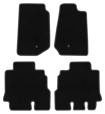Zdjęcie produktu dla Dywaniki samochodowe welurowe BASIC do: Jeep Wrangler III JK (2006-2017, terenowy) czarne, z mocowaniami