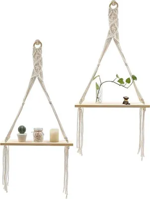 Produktbild von Holzregal Aufbewahrung Rustikali 1-Stufig Set von 2