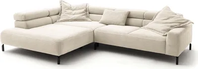 Produktbild von KAWOLA Sofa DELIA Ecksofa Cord cremeweiß Recamiere links