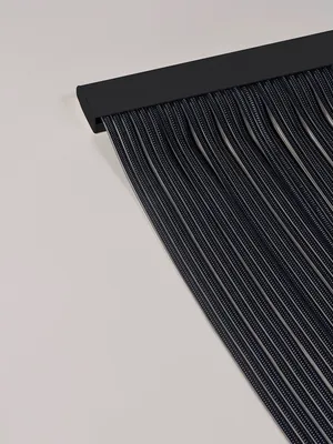 Produktbild von DEGOR - Lamellen Fliegenvorhang - schwarz - 90x210 cm