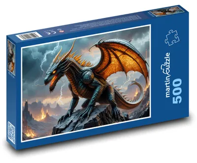 Obrázok produktu pre Puzzle 500 Drak na Skalnatej Hore - martinpuzzle