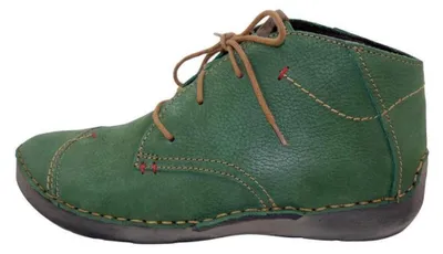 Zdjęcie produktu dla Josef Seibel Fergey 18 damskie sznurowane skórzane buty za kostkę chukka zielone - undefined / green