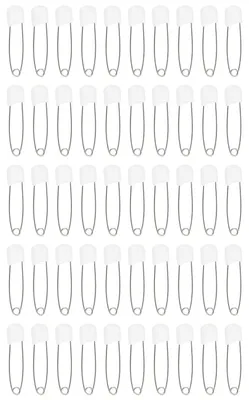 Imagen del producto de Alfileres de seguridad para bebés, de plástico, 40 mm, 50 unidades, con sistema de cierre, para pañales
