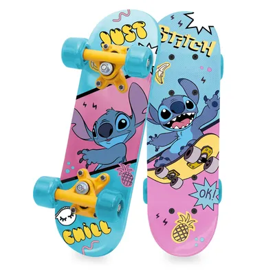 Produktbild von Lilo & Stitch Skateboard für Kinder 17 Zoll mit Stahlkugellagern & rutschfester Oberfläche Ideal für Anfänger