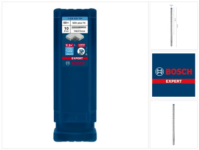 Obrázek produktu pro Bosch Expert SDS plus-7X, Rotační kladivo, Hammer drill bit, 1 cm, 215 mm, Betonový, Kámen, 15 cm