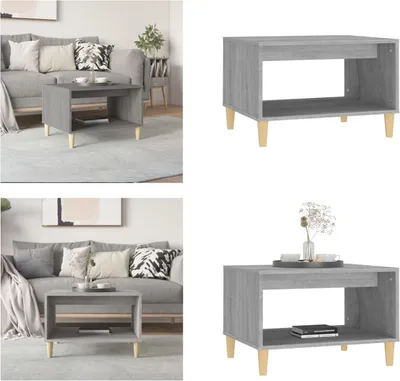 Produktbild von vidaXL Couchtisch Grau Sonoma 60x50x40 cm Holzwerkstoff - Couchtisch - Couchtische - Beistelltisch - Sofatisch