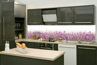 Produktbild von Küchenrückwand Folie Selbstklebend FABELHAFTER LAVENDEL 260 x 60 cm - Klebefolie - Dekofolie