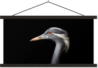 Produktbild von MuchoWow® Textilposter Vogel - Tiere - Porträt 120x60 cm mit schwarzem Rahmen - Dekoration Schlafzimmer