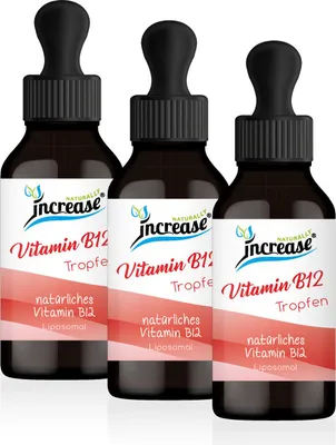 Produktbild von Nimm 3, zahl 2 Aktion Liposomale Vitamin B12 Tropfen hochdosiert - 500µg pro Tagesdosis (150.000mg in 3 Flaschen) - Keto MCT Öl C8 & C10