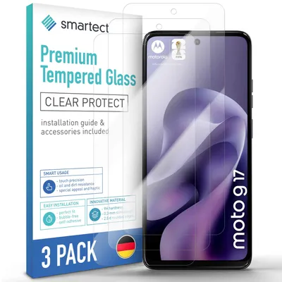 Produktbild von 3x Schutzglas Panzerfolie Klar für Motorola Moto G17 / G17 Power Displayschutz