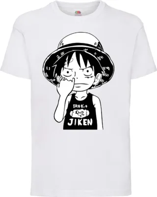 Produktbild von Kinder T-Shirt One Manga Piece Anime 01 Luffy, 5-6 Jahr - 116 / Weiß
