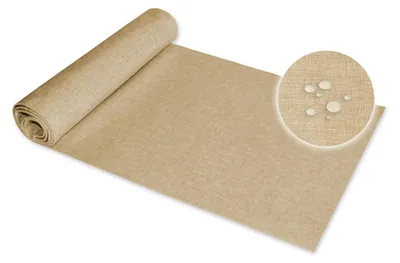 Produktbild von Tischläufer 40x100 cm beige natur Leinenoptik beschichtet Lotuseffekt Tischband Mitteldecke