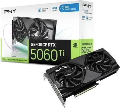 Image de PNY - Carte graphique - GeForce RTX 5060 Ti - 16GB - Overclocked Dual Fan DLSS 4
