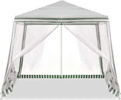 Produktbild von Zelt-Gartenparty-Pavillon, kommerzieller Pavillon, Weiß, 2,4 x 2,4 m
