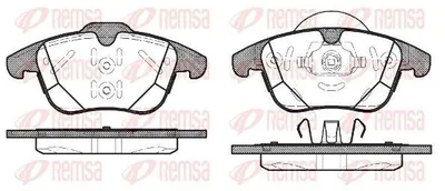 Produktbild von REMSA Bremsbeläge Satz Vorne Bremsklötze für LAND ROVER Range Rover Evoque (L538) 1482.00
