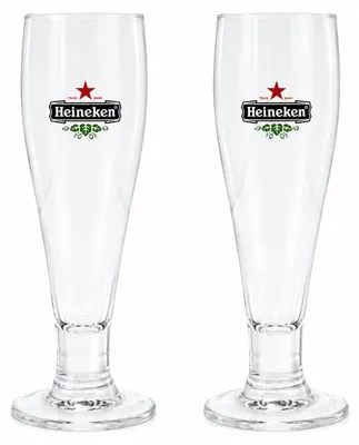 Produktbild von Heineken Biergläser 0,2L 2er Set Original Pokalgläser Biergläser mit Eichung, KI-generiertes Bild
