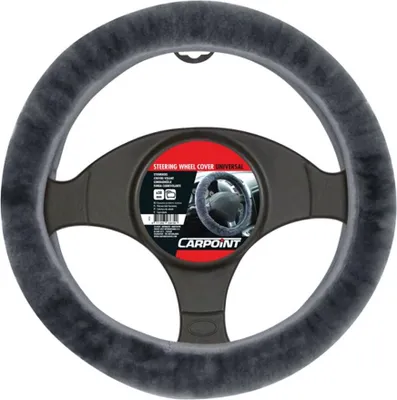 Obrázek produktu pro Carpoint Potah na volant z ovčí kůže, antracitová barva