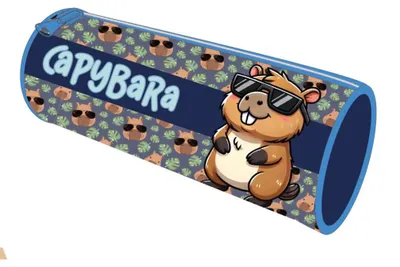 Obrázek produktu pro Elegantní pouzdro na psací potřeby s motivem capybary, rozměry 23 cm