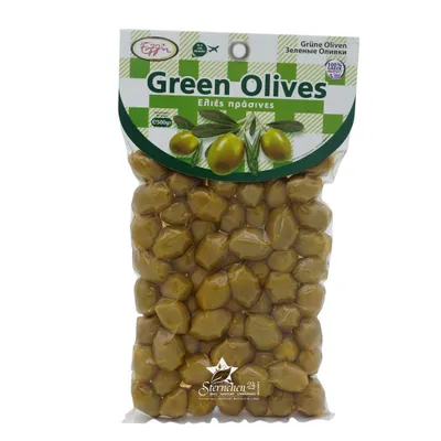 Produktbild von ELLIE 14668 Grüne Oliven 500g vakuumverpackt von Kreta